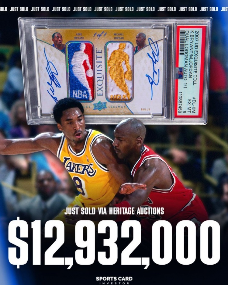 沙巴体育官网-🚨TA：乔丹科比双签名球星卡拍出1293万美元 创体育史新纪录